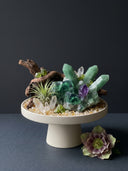 Green aventurine gemstone display for Yue TerraBrio, representing growth, renewal, opportunity, and symbolic meaning.