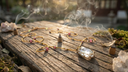 Yue TerraBrio gemstone jewelry in a calm ritual-inspired setting, representing mindful preparation, symbolic energy, and personal intention.