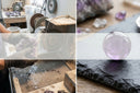 Natural crystal polishing process showing gemstone craftsmanship, material care, and thoughtful jewelry making.