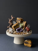 Tiger’s eye gemstone display for Yue TerraBrio, representing confidence, courage, grounded strength, and symbolic meaning.